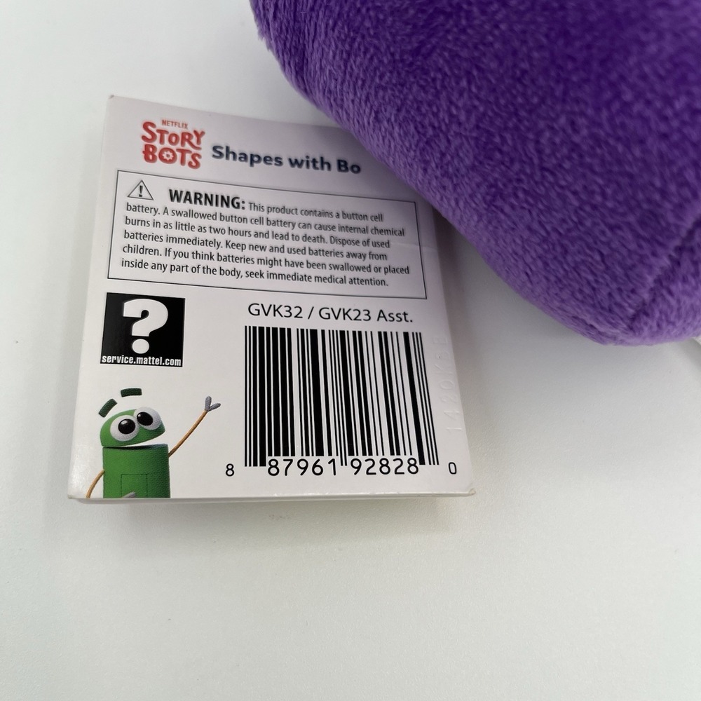 2020 Fisher Price Netflix Story Bots 5" Plush Shapes With Bo Purple - Picture 13 of 14